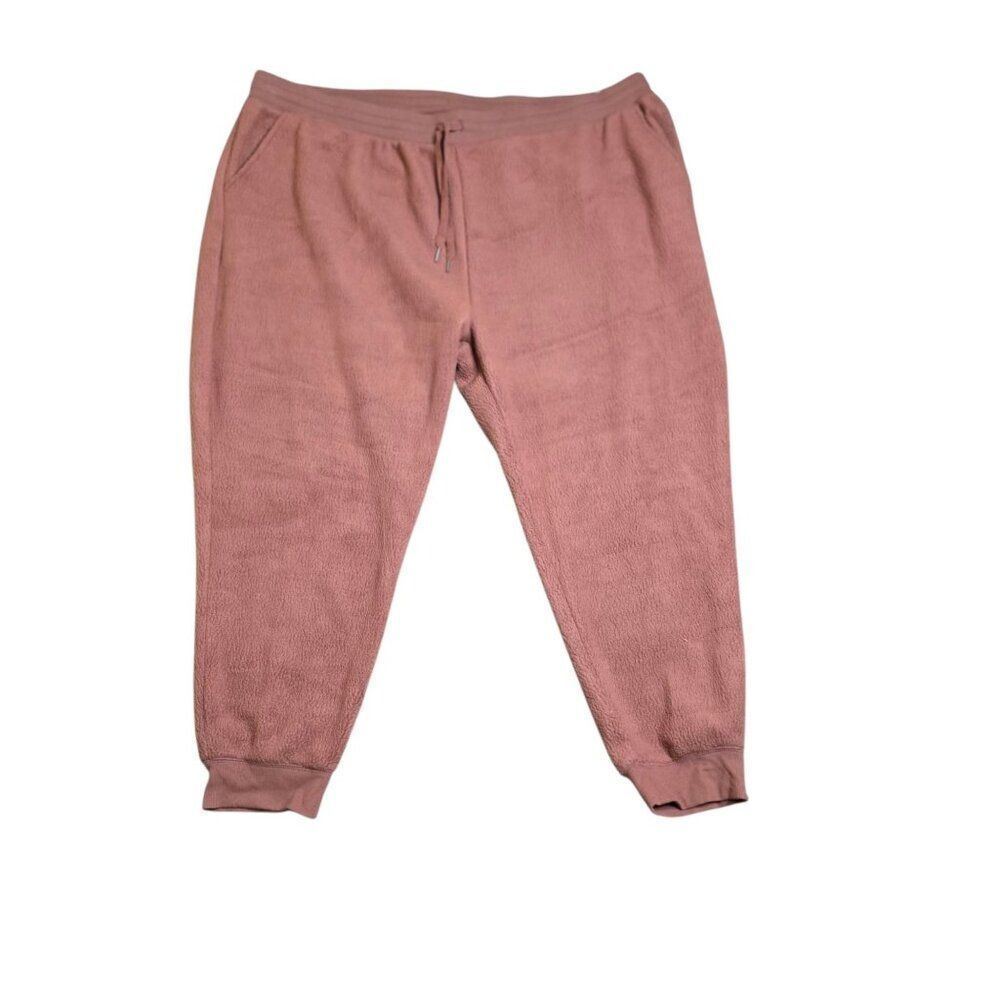 Old Navy Drawstring Waist Fleece Lounge Pants Womens 4X Mauve Pink